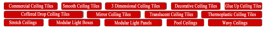 melt a way tile, mirror and metal tile, translucent ceiling tile, deco ceiling tile